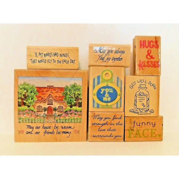 Rubber Stamps Lot of 17 Sentiments Phrases Inkadinkado Stampin' Up Studio G - Picture 2 of 7